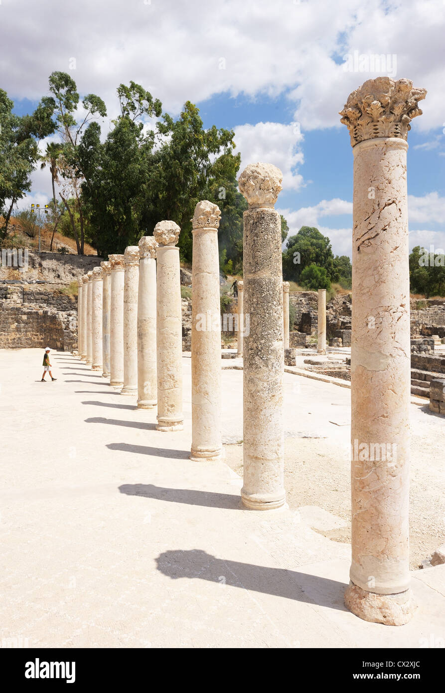 Ruins of the ancient Roman city Bet Shean, Israel Stock Photo - Alamy