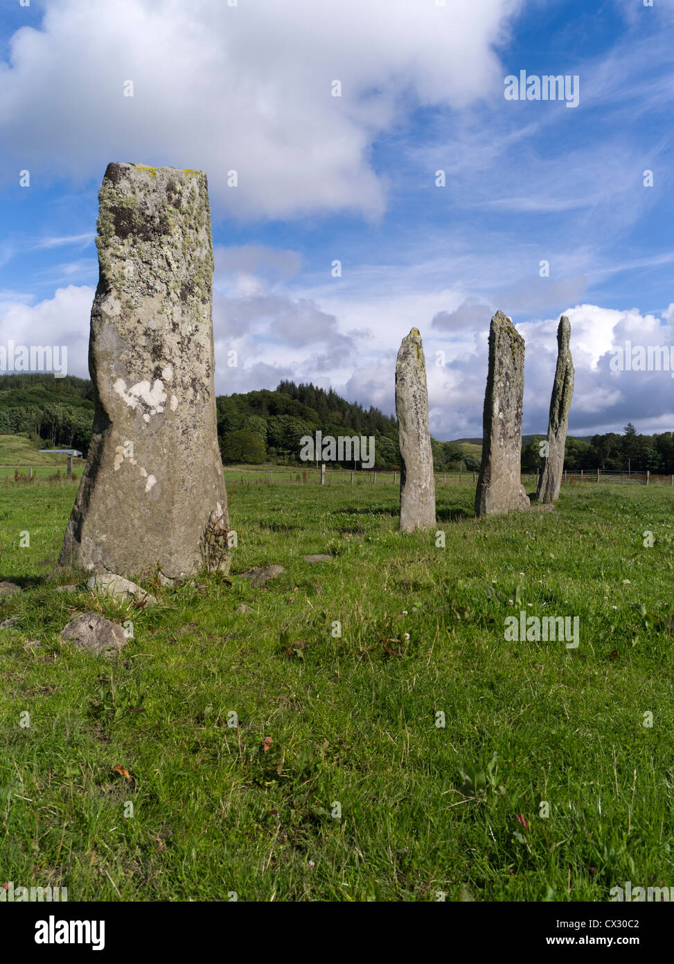 dh Kilmartin Glen KILMARTIN ARGYLL Ballymeanoch standing stones Stock Photo