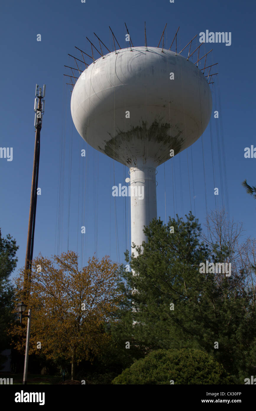 UT water tower spray painted over