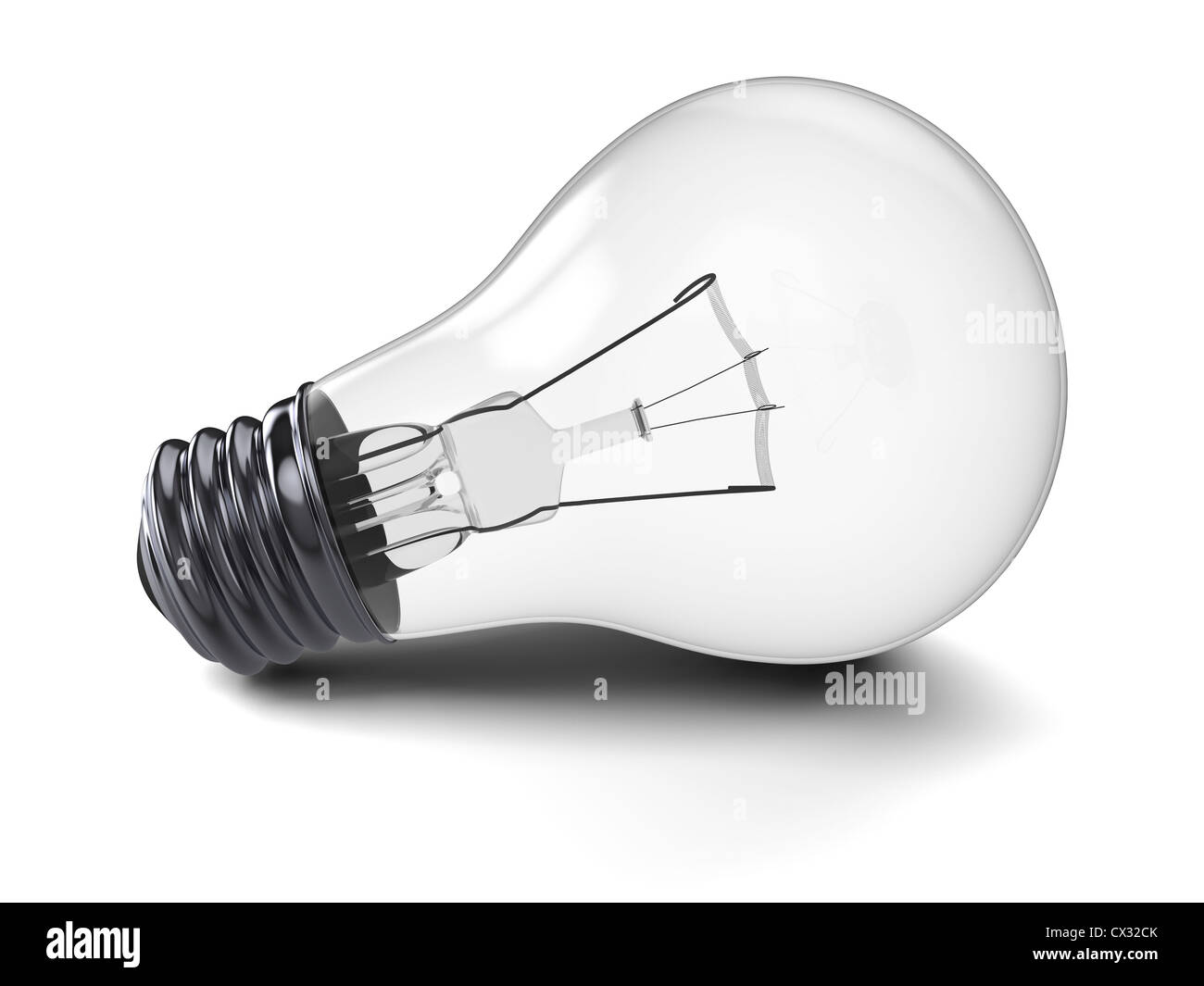 Illustration of lightbulb isolated on white background Stock Photo - Alamy