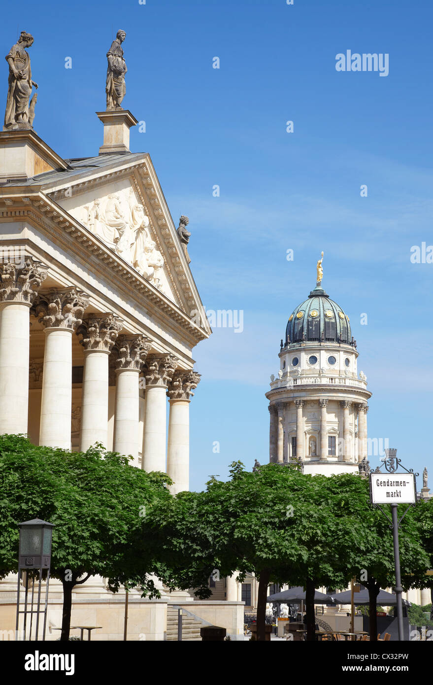 Gendarmenmarkt, German and French cathedral in Berlin Stock Photo