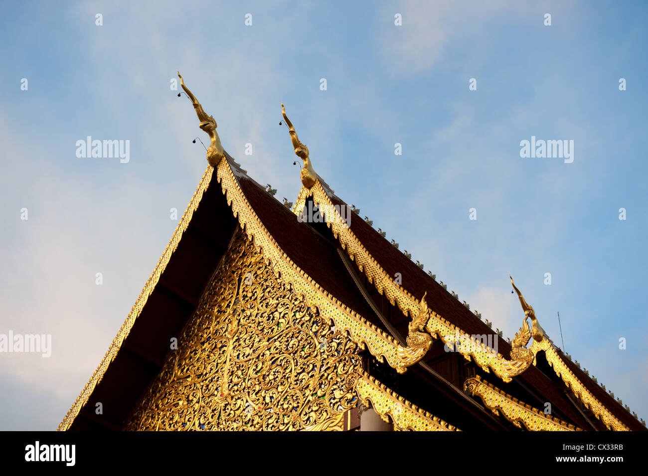 Wat Chedi Luang Chiang Mai Thailand. Stock Photo
