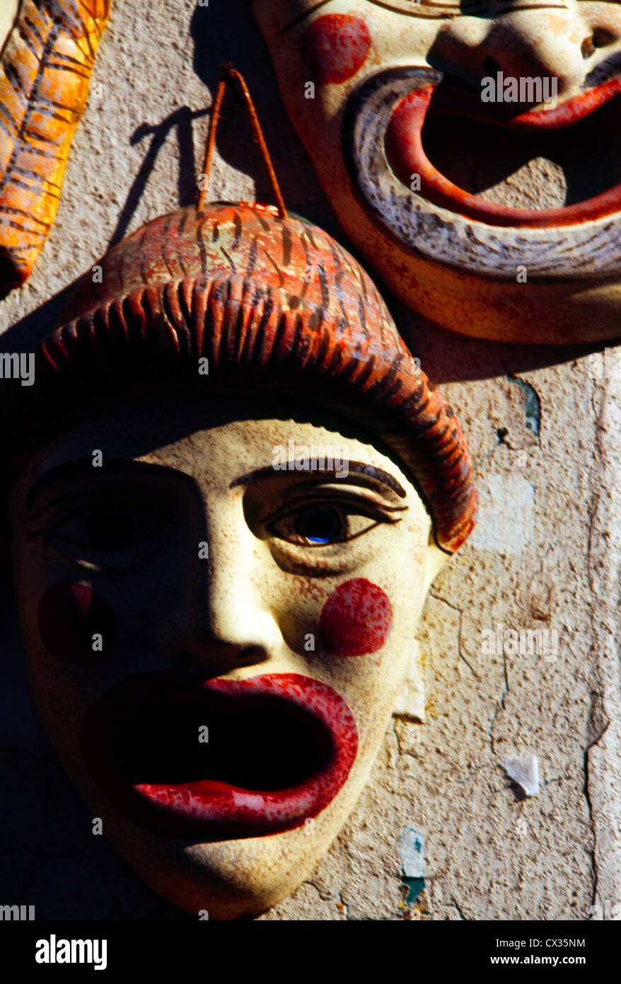Greek Theatre Actor's Mask Stock Photo