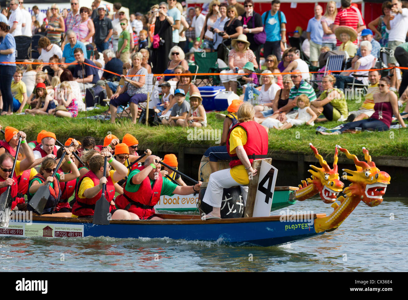 Dragon boat Festival at Abingdon-on-Thames, Oxfordshire 2012 -10 Stock Photo
