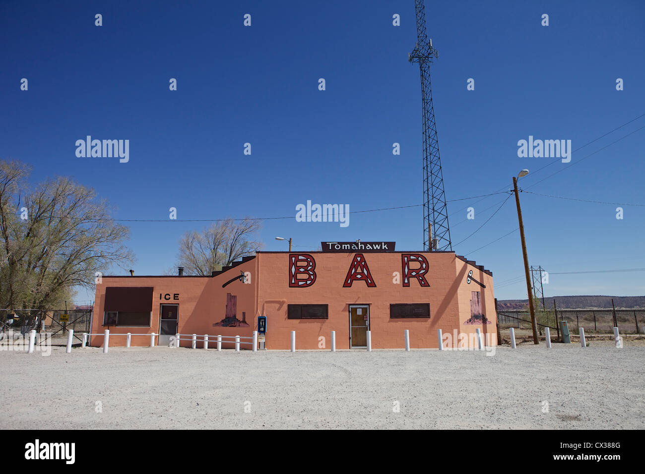 Tomahawk Bar along Route 66 in New Mexico Stock Photo Alamy