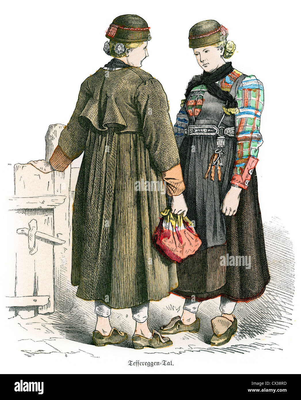 Traditional costumes of Defereggen, Tyrol, Austria. Stock Photo