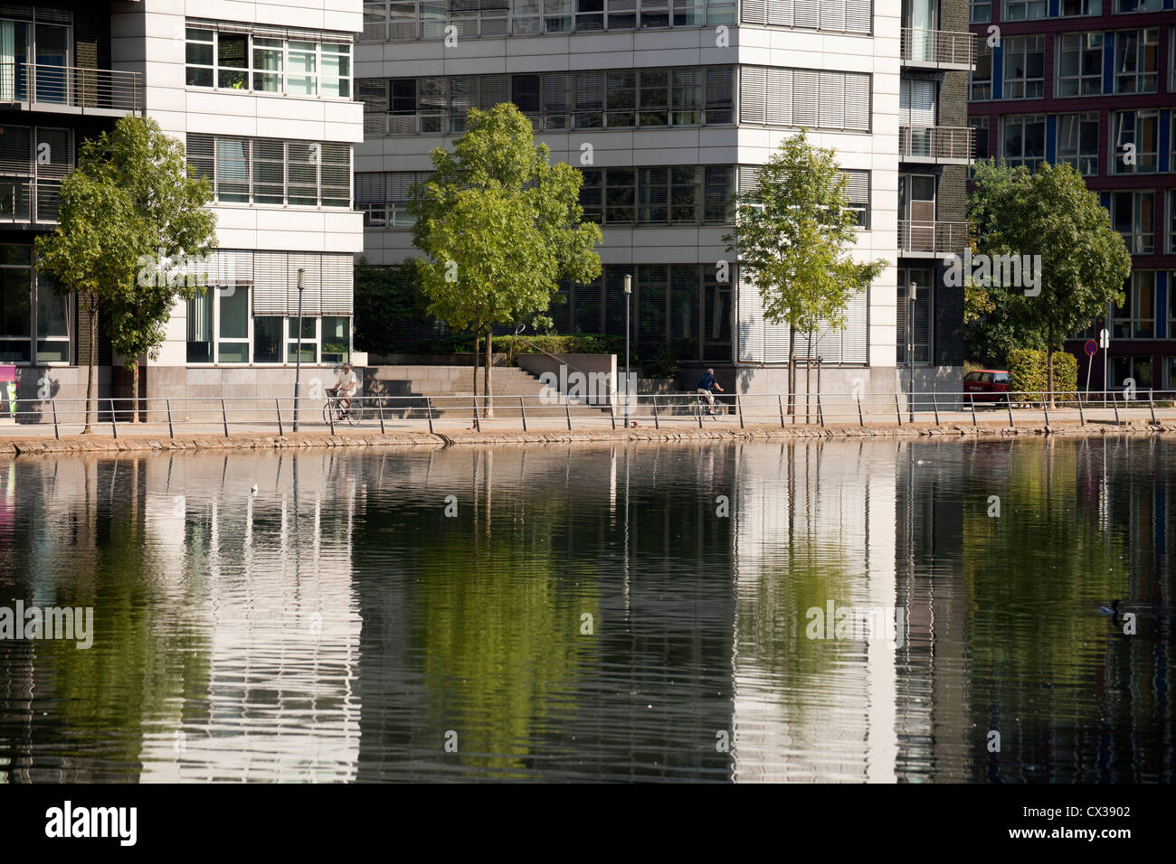 modern architecture at Duisburg Inner Harbour, Duisburg, North Rhine-Westphalia, Germany, Europe Stock Photo