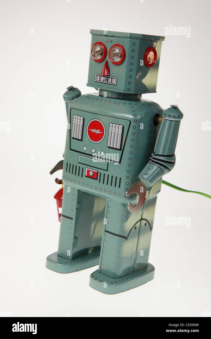 Tin Toy Robot Stock Photo - Alamy