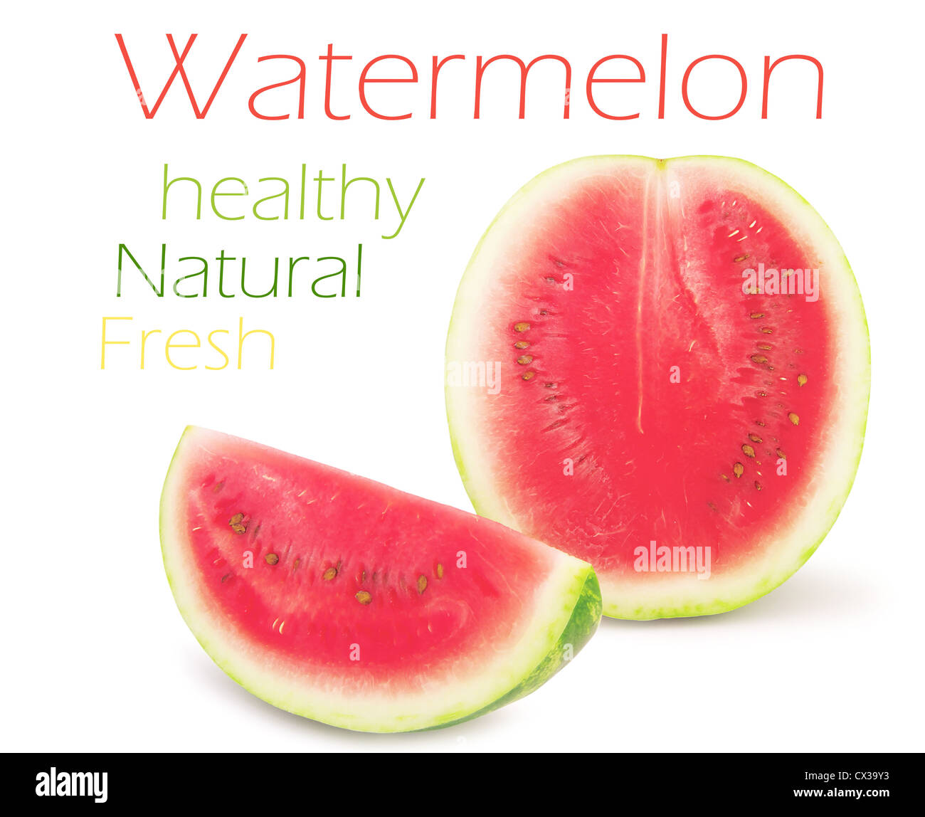 Watermelon isolated on white background Stock Photo - Alamy