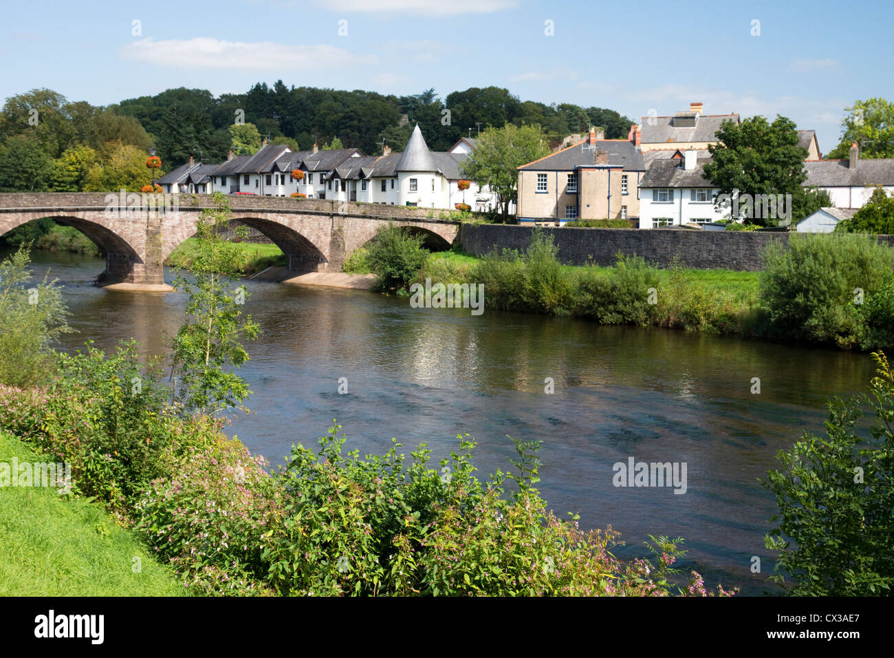 Usk, a village in Monmouthshire Wales UK Stock Photo
