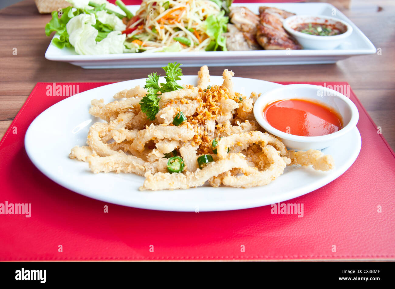 fried squid for healthy food Stock Photo Alamy