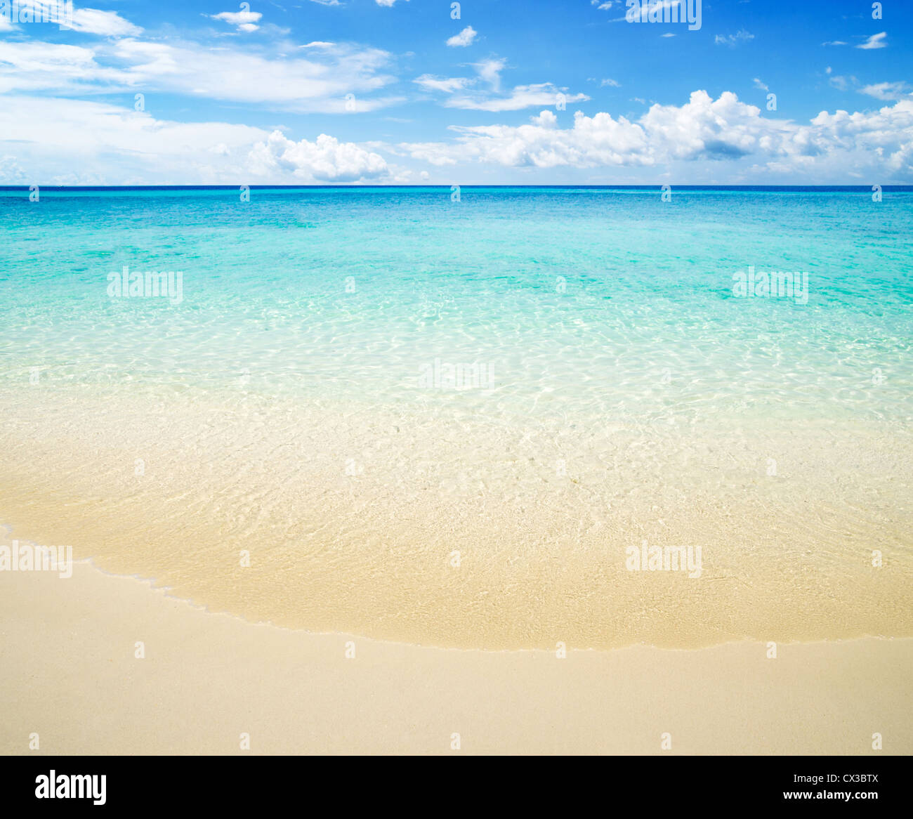 beautiful beach and tropical sea Stock Photo