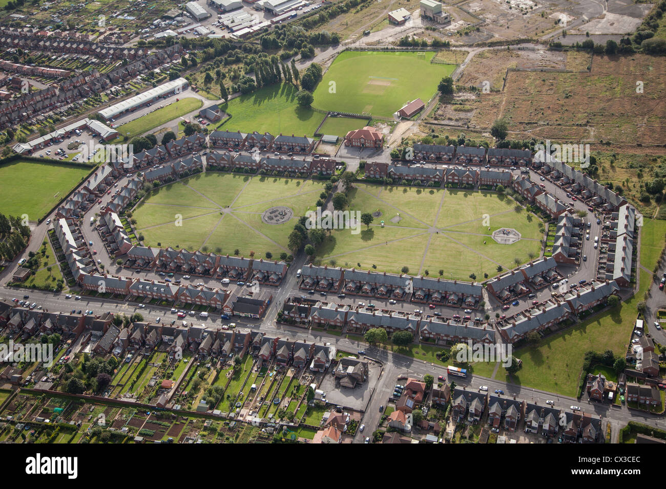Creswell Model Village, Creswell, Derbyshire, built 1895 by the
