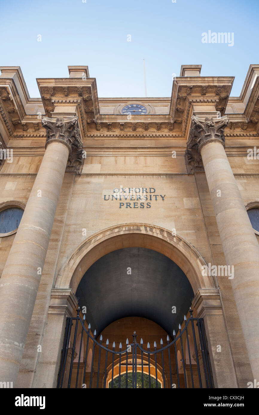 Entrance to the Oxford University Press, on Walton Street, Oxford Stock Photo