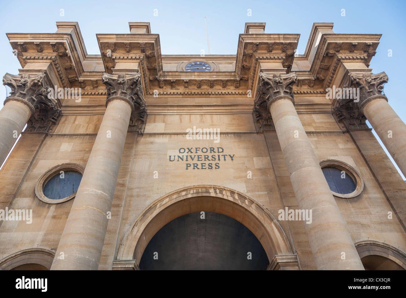 Entrance to the Oxford University Press, on Walton Street, Oxford Stock Photo