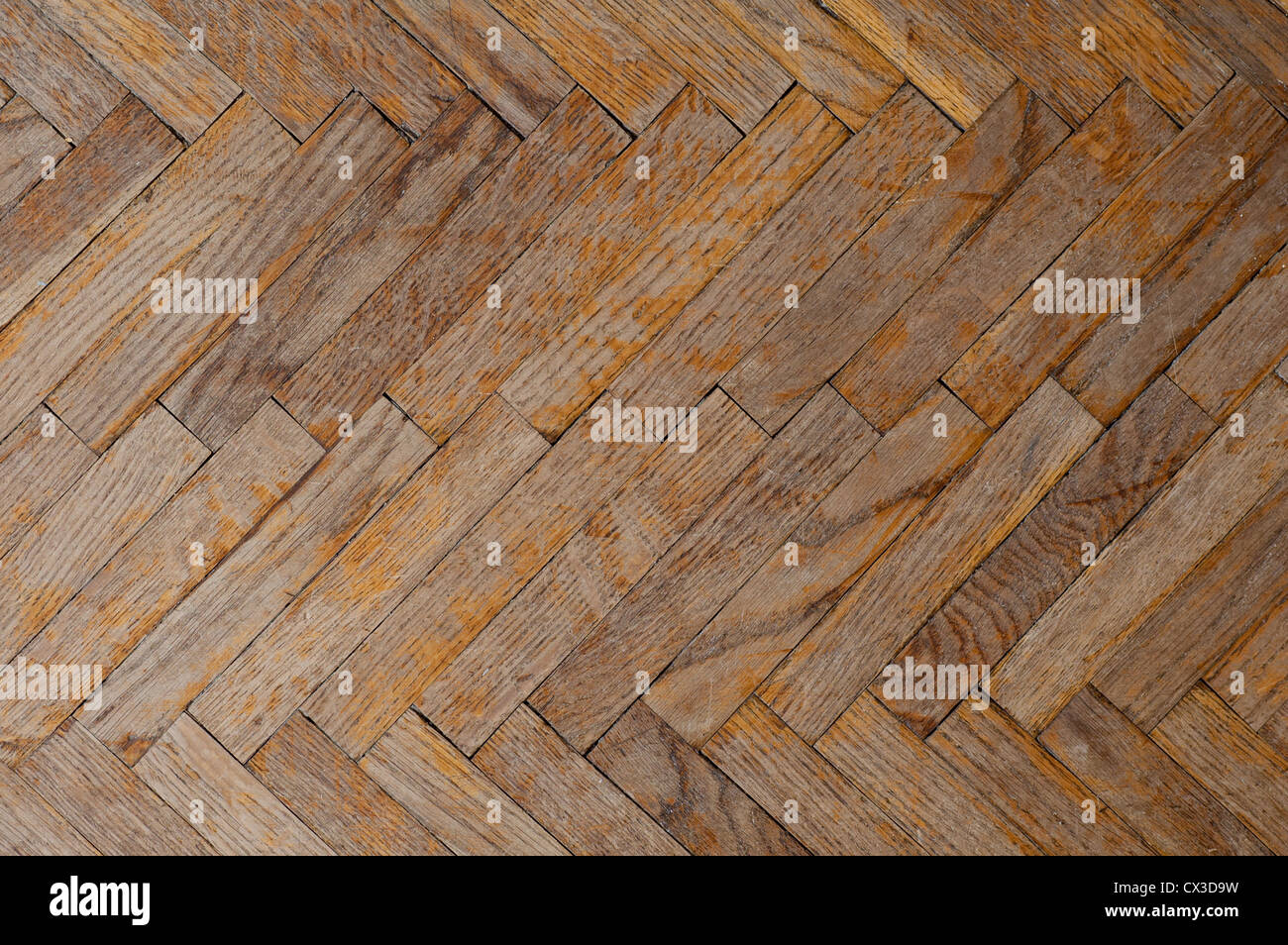 Background with old parquet in bad condition Stock Photo