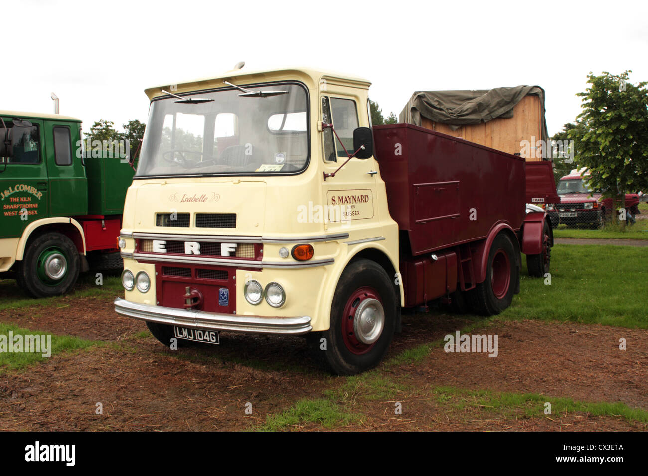 A preserved ERF ballast tractor on display a vehicle rally West Sussex UK Stock Photo