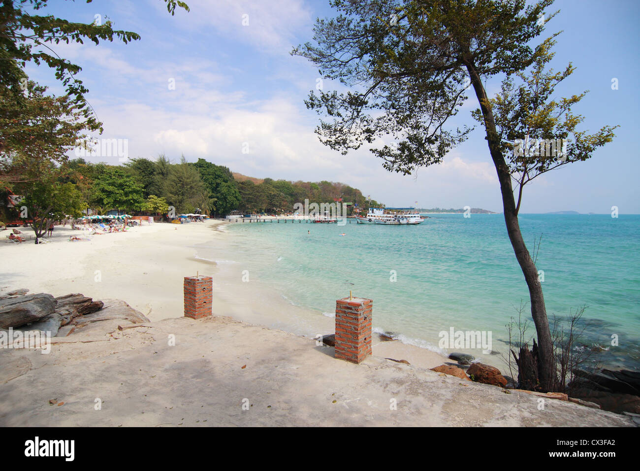 Great Rayong beach in day time , East of Thailand Stock Photo