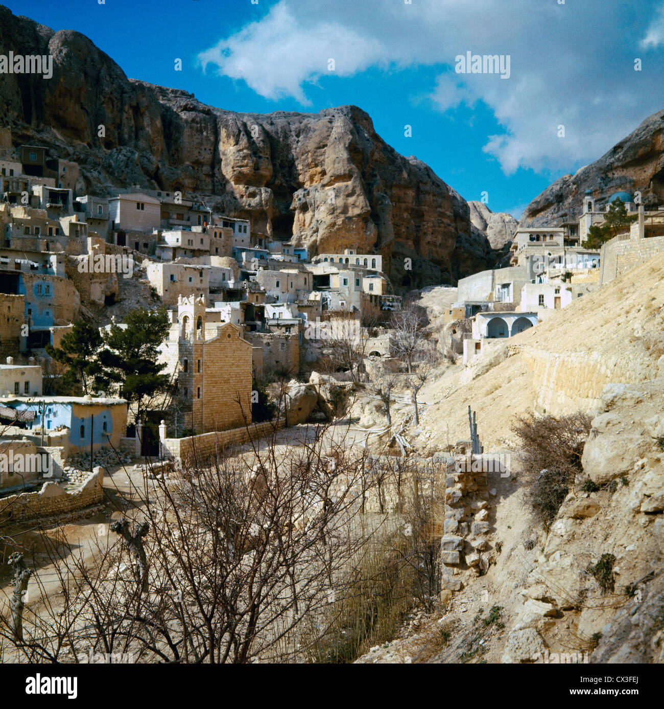 Syria Malula Mountains Landscape Stock Photo