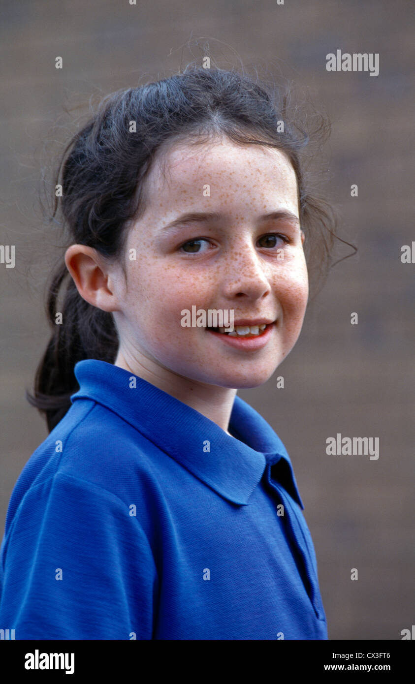 Cowra New South Wales Australia 8 Year Old Girl Dark Hair Stock Photo
