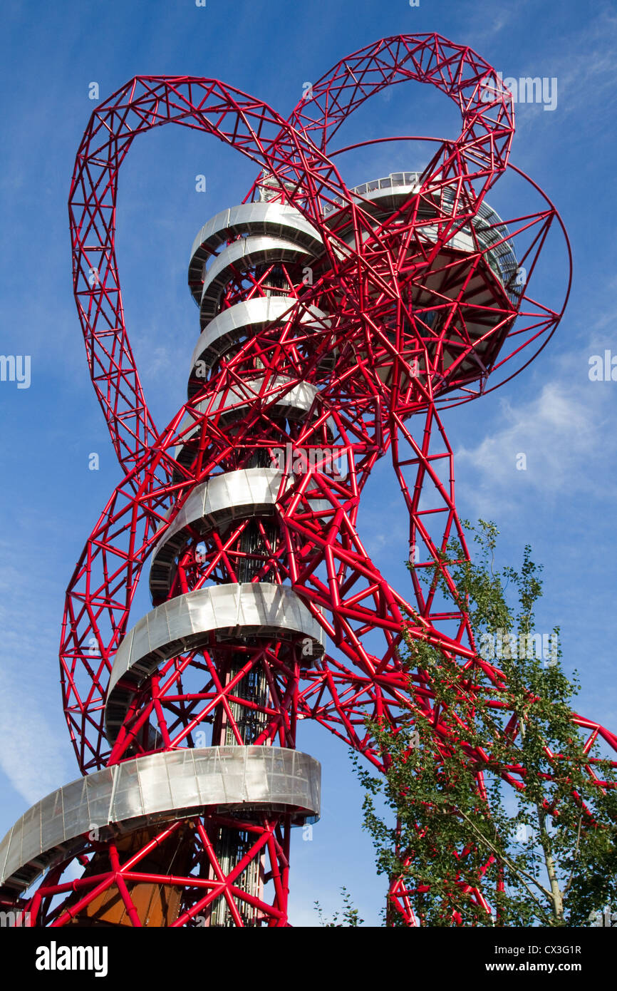 ArcelorMittal Orbit Tower by Anish Kapoor at the Olympic park Stock Photo