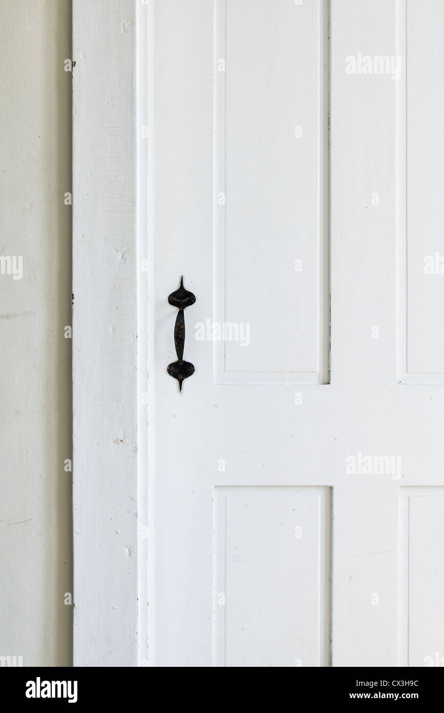 Door detail in rural home. Stock Photo