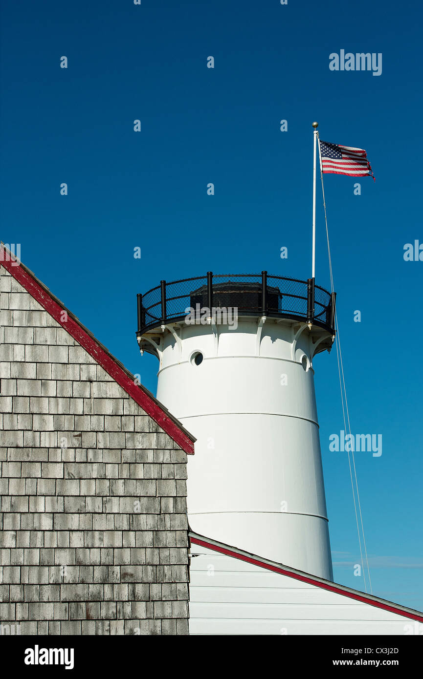 Stage Harbor Lighthouse, Chatham, Cape Cod, Massachusetts, USA. Also