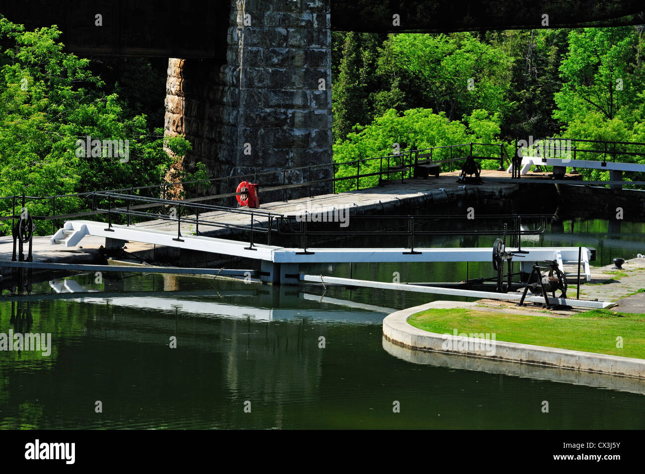 Details of locks at Kingston Mills Lock, Kingston Mills, Ontario