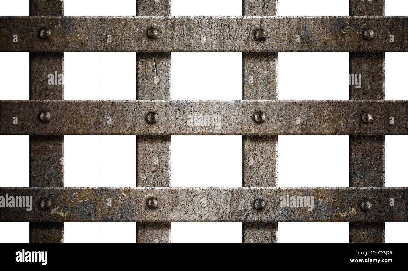 ancient rusty metal bars isolated on white Stock Photo Alamy