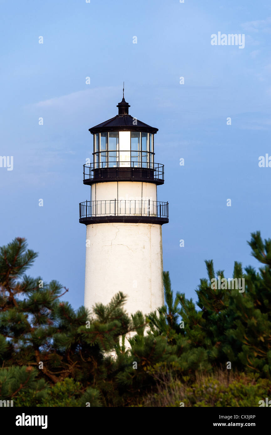 Cape Cod Lighthouse, Truro, Cape Cod, Massachusetts, USA Also known as Highland Lighthouse. Stock Photo