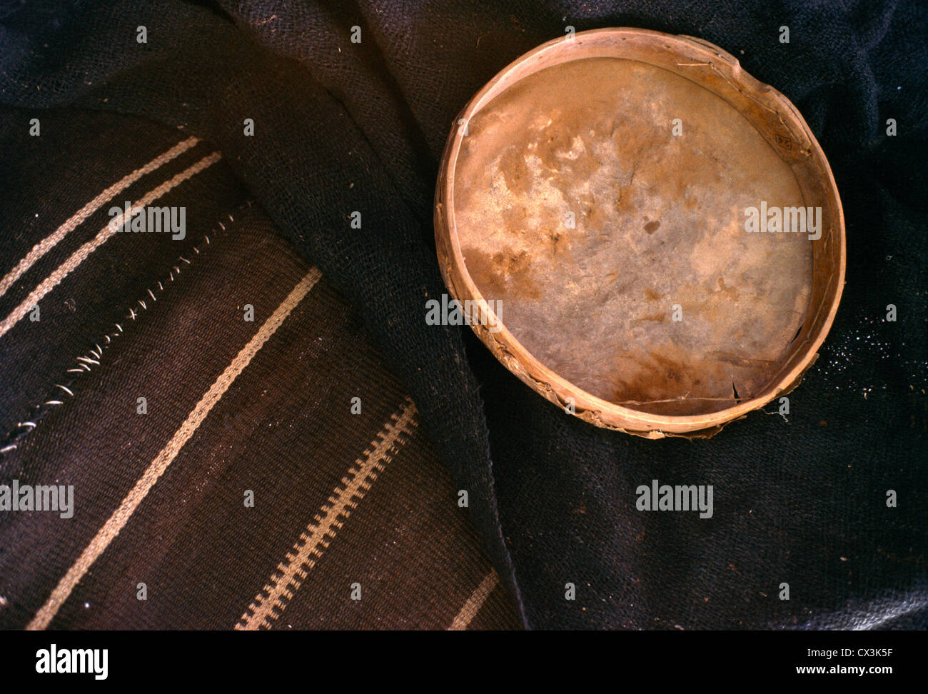 Khartoum Sudan Ethnographical Museum African Tambourine Musical Instrument Stock Photo