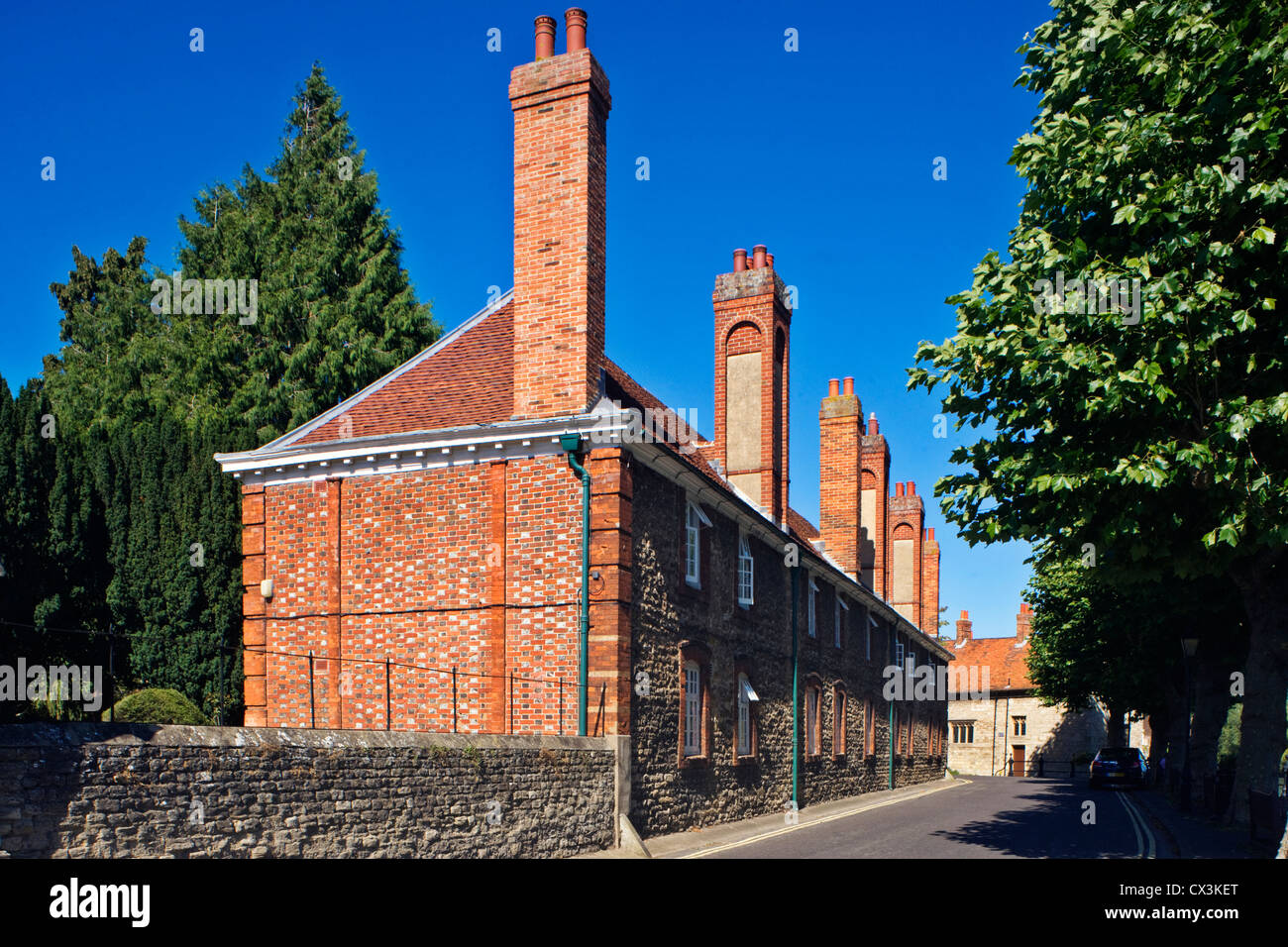 Brick Alley Almshouses, Abingdon-on-Thames, Oxfordshire, UK Stock Photo