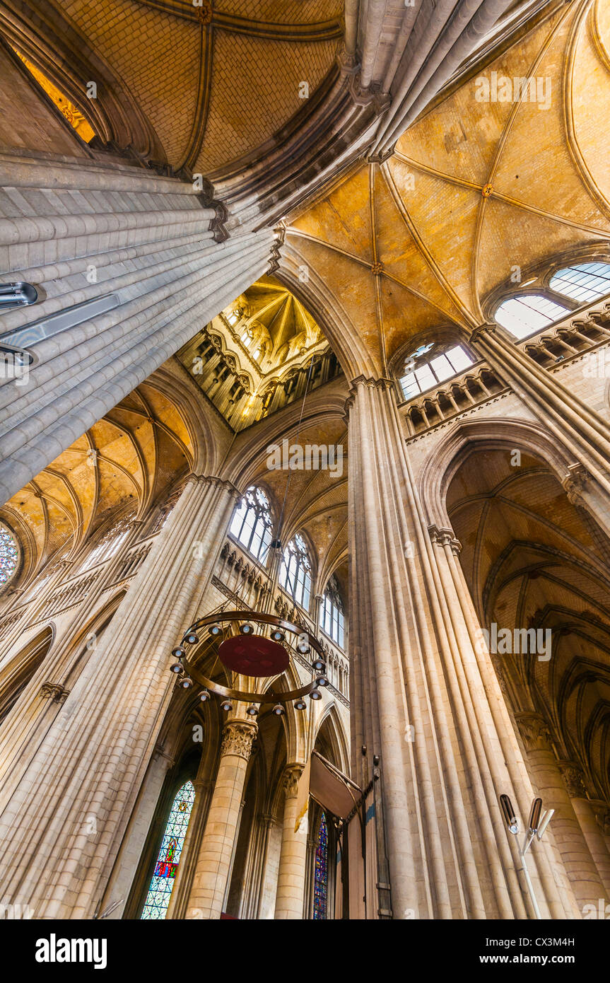 Notre Dame Cathedral Rouen Normandy France interior statues religion