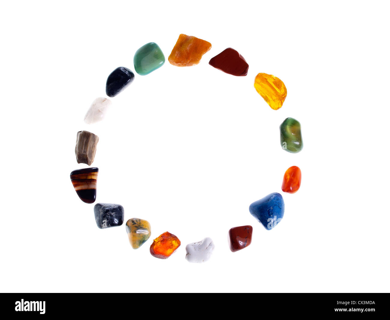 Precious Stones Circle Stock Photo Alamy