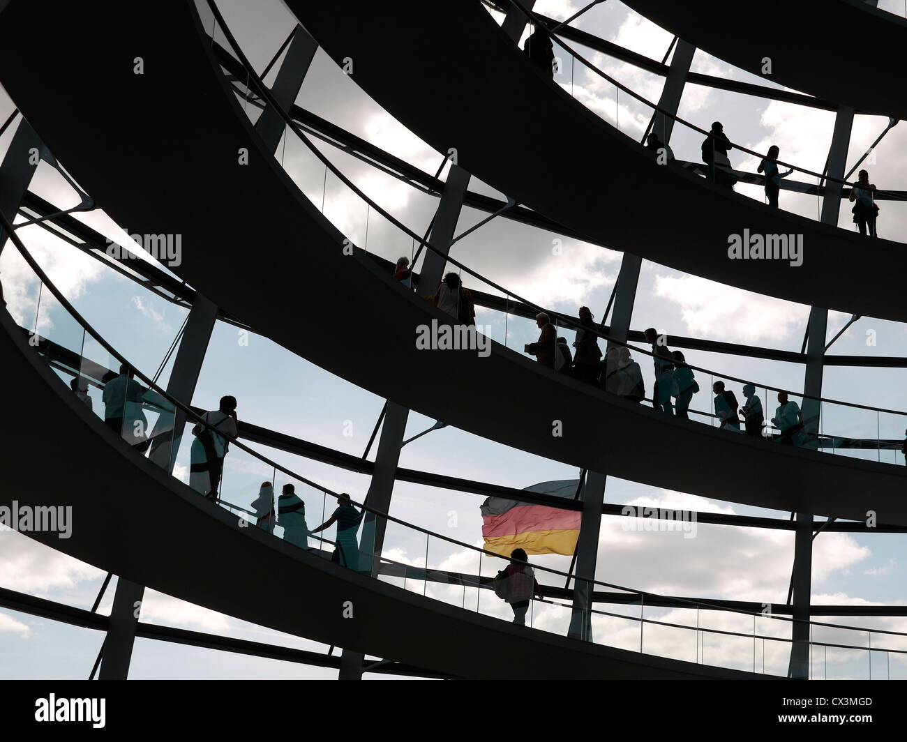 Dome of the Reichstag building,German Parliament building,Berlin Stock Photo