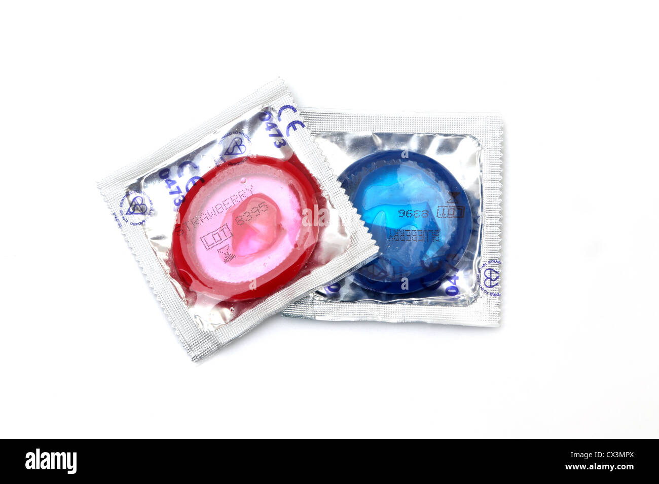 Packets Of Condoms Stock Photo