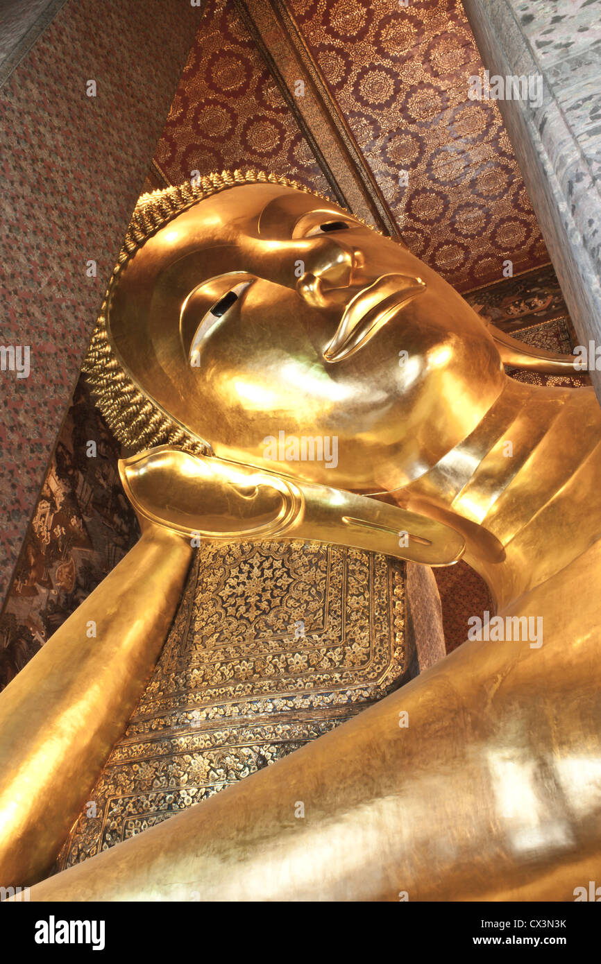 Buddha statue, Looking at the temple in Thailand. Stock Photo