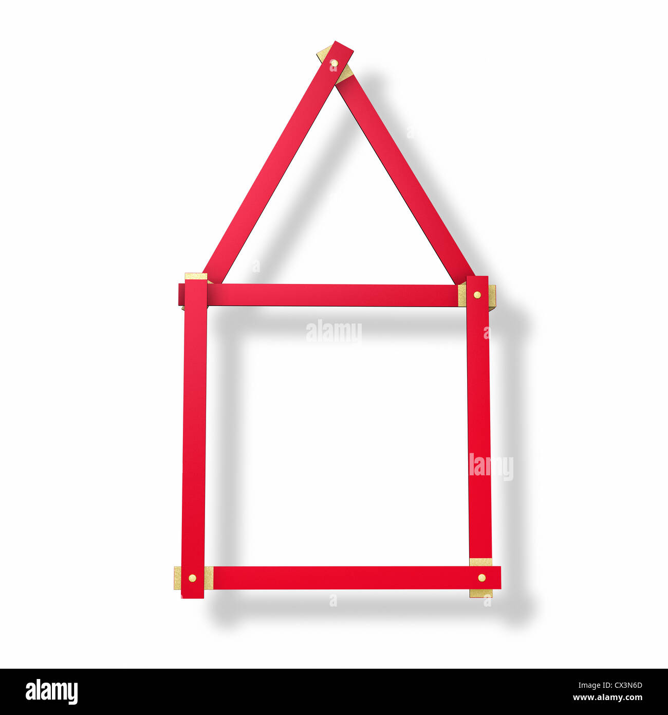 Folding Rule, House - Zollstock, Haus Stock Photo
