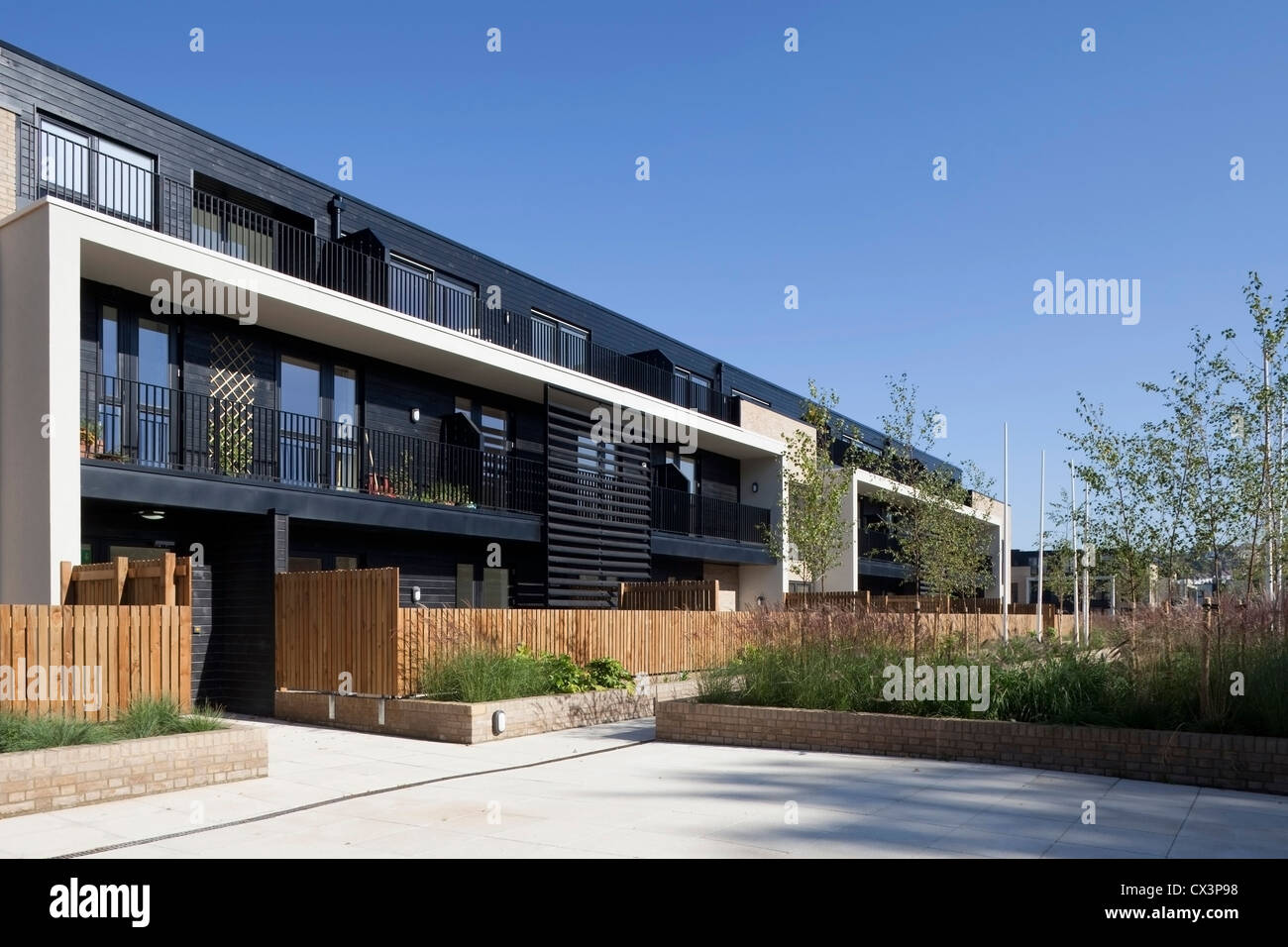 Royal Military Academy, London, United Kingdom. Architect: John McAslan & Partners, 2012. View of new apartments at the academy. Stock Photo