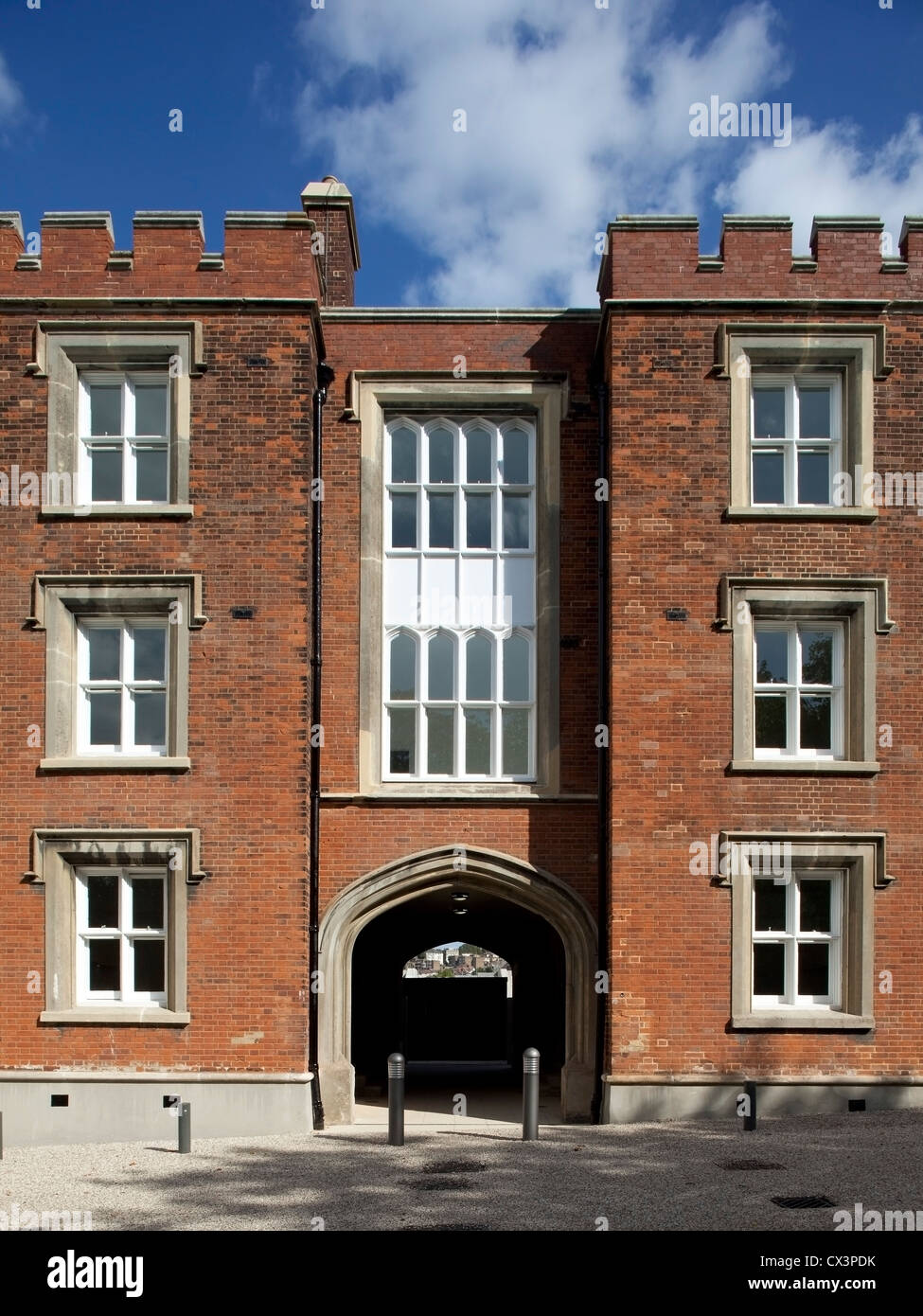 Royal Military Academy, London, United Kingdom. Architect: John McAslan & Partners, 2012. View of renovated part of academy. Stock Photo