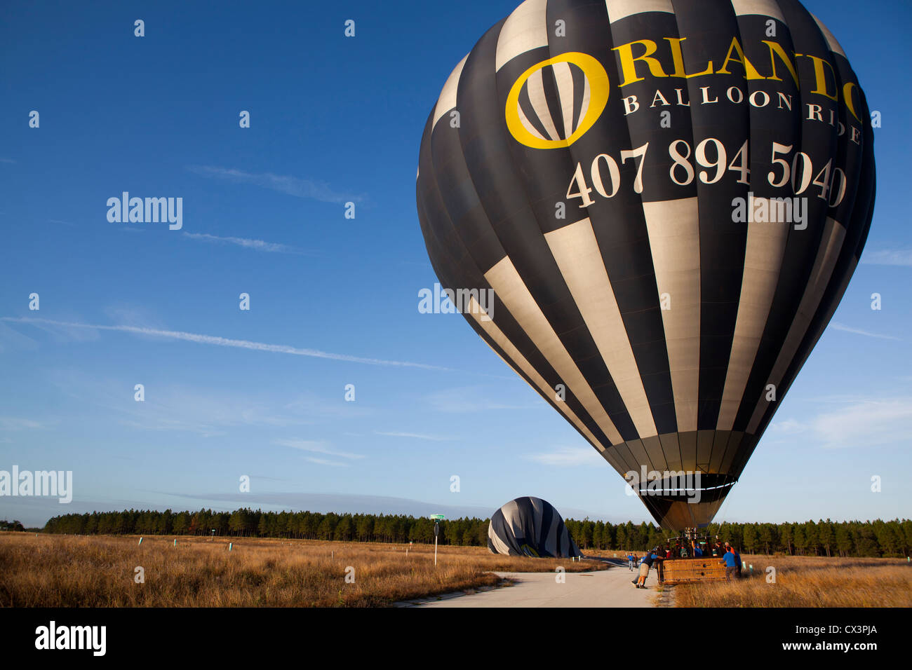 Hot Air Balloon Orlando Florida USA at sunrise Stock Photo Alamy
