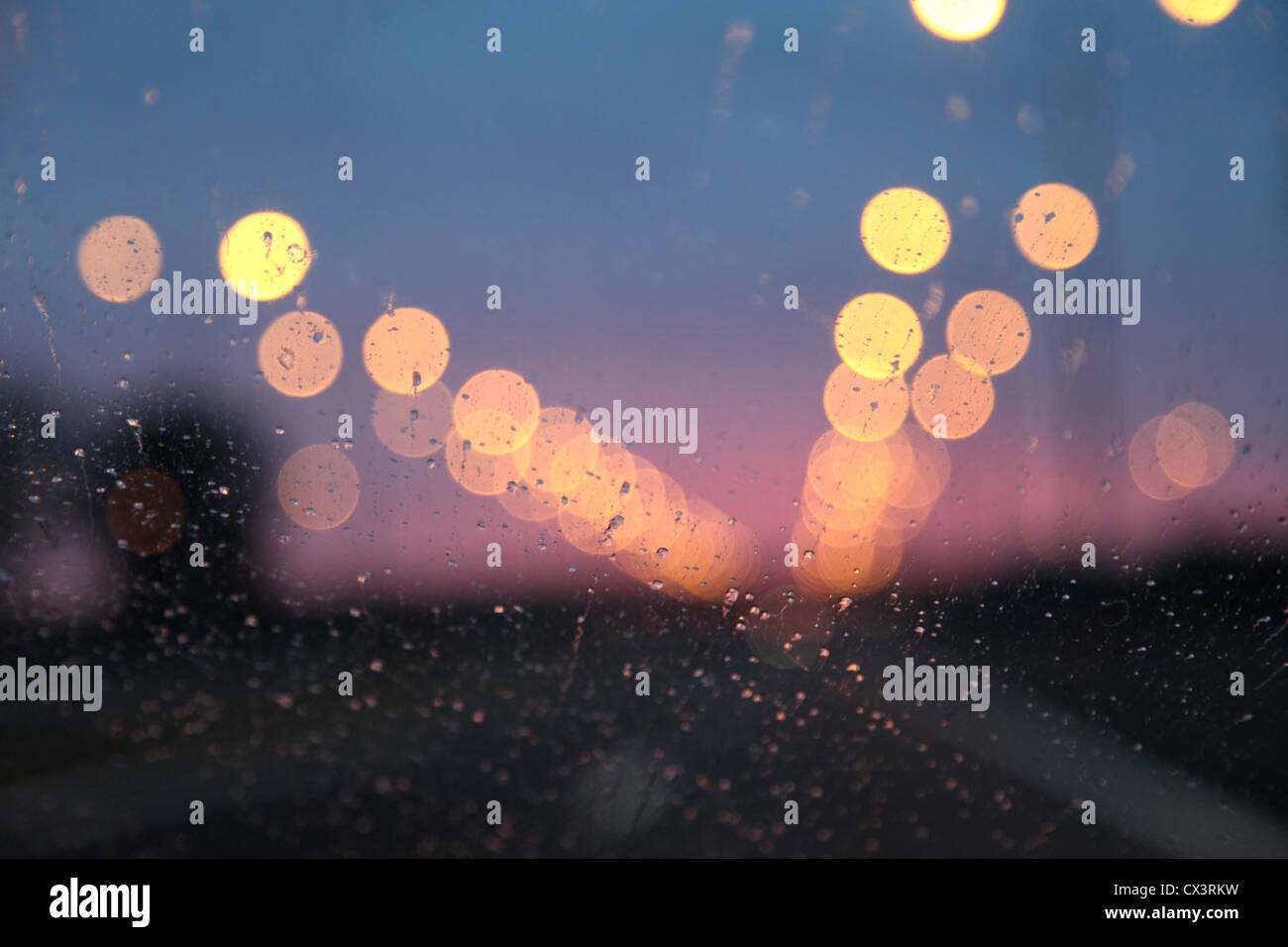 Lights on the highway Stock Photo Alamy