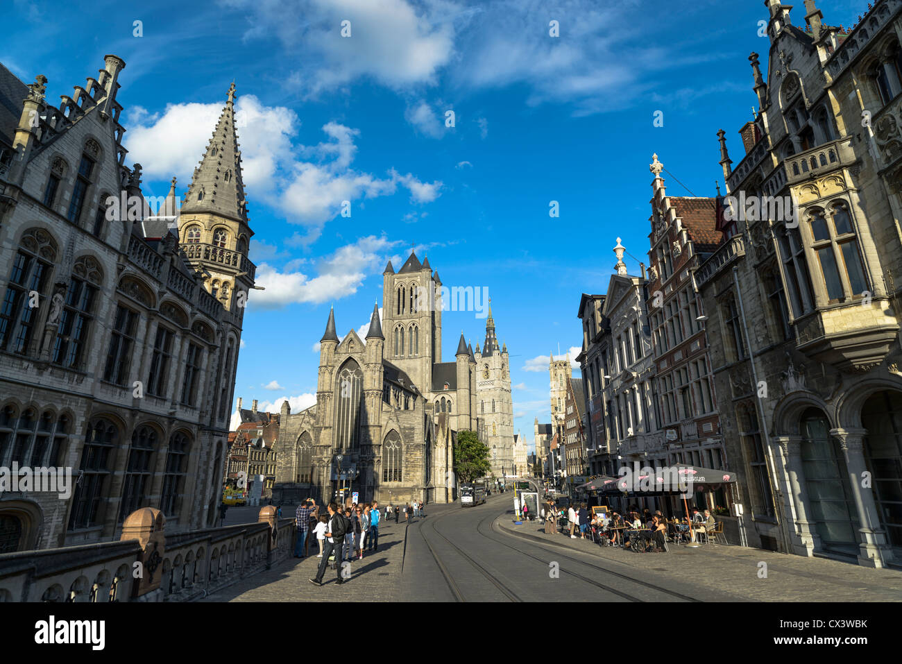 Central Ghent, Flanders, Belgium, Europe Stock Photo