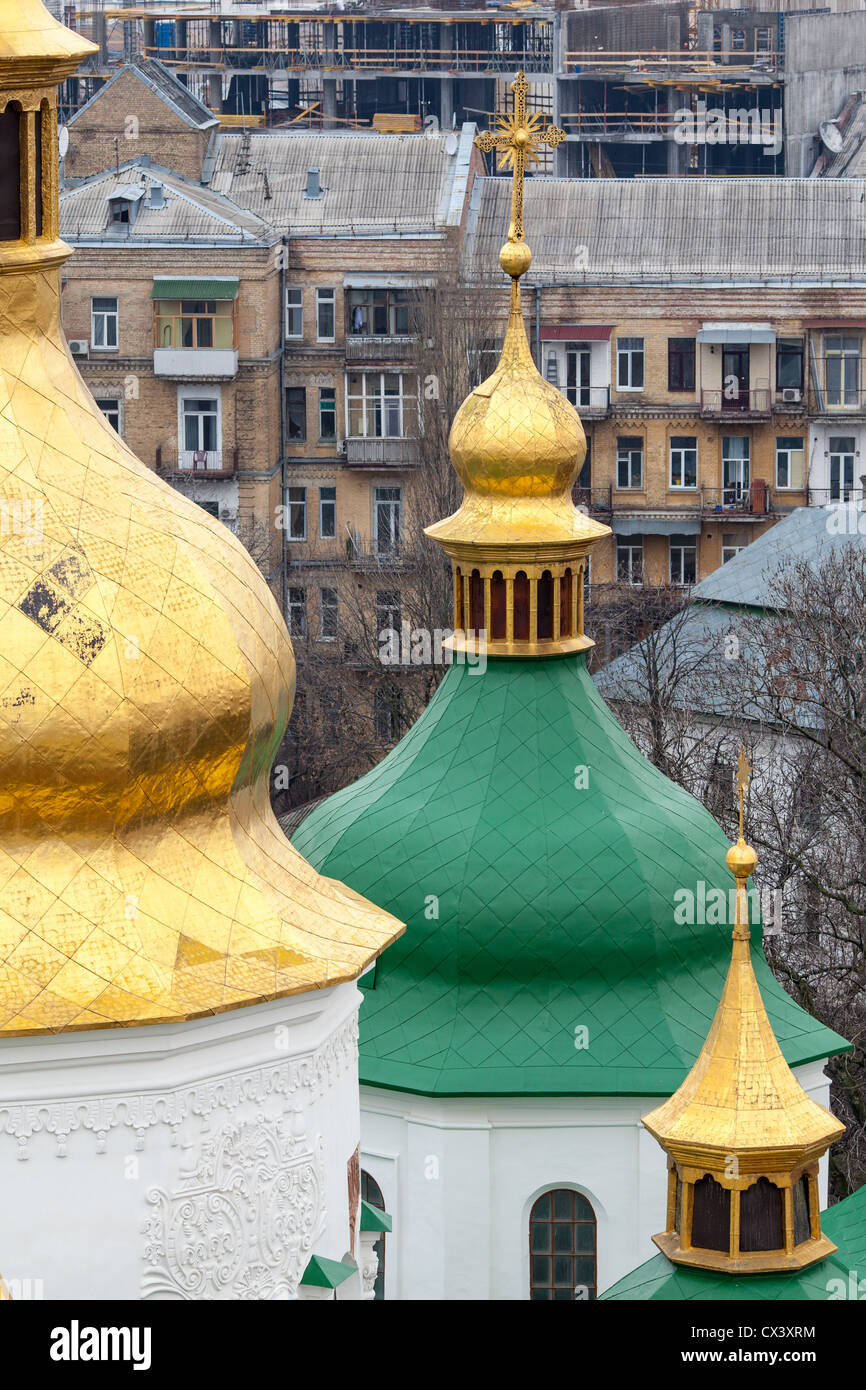 Dome of the Saint Sophia Cathedral in Kiev, Ukraine, Eastern Europe. Stock Photo