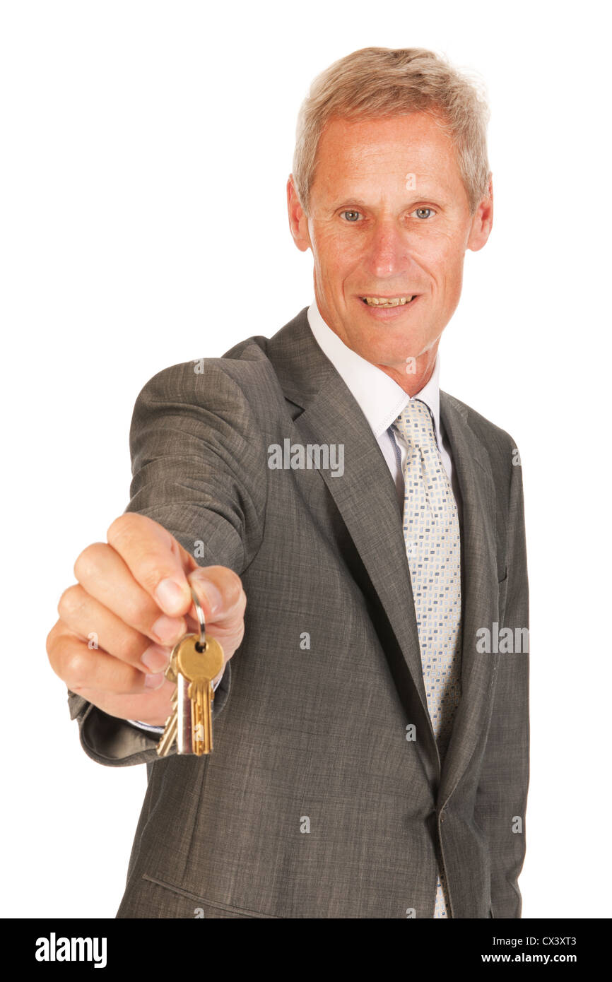 House broker is giving the keys Stock Photo Alamy