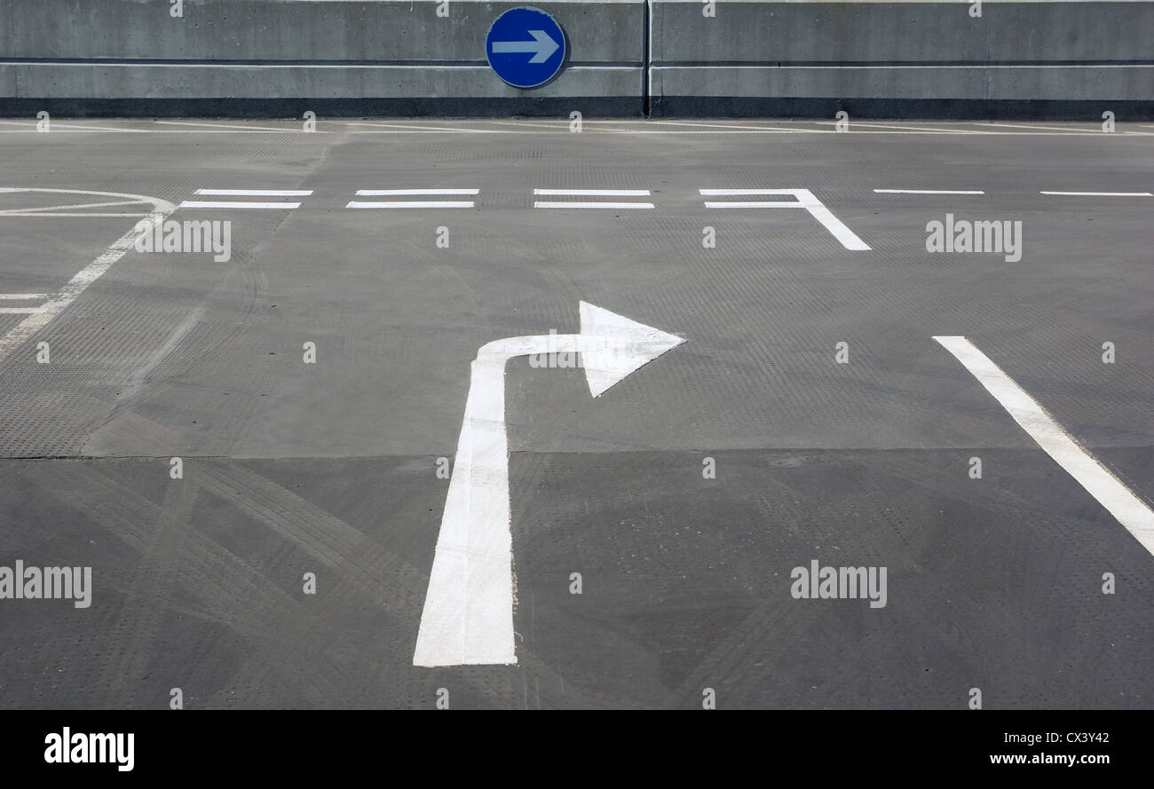 Two Right Turn signs in close proximity Stock Photo