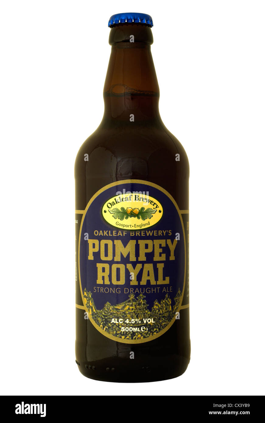 Oakleaf Brewery Pompey Royal bottled beer current 2012 Stock Photo