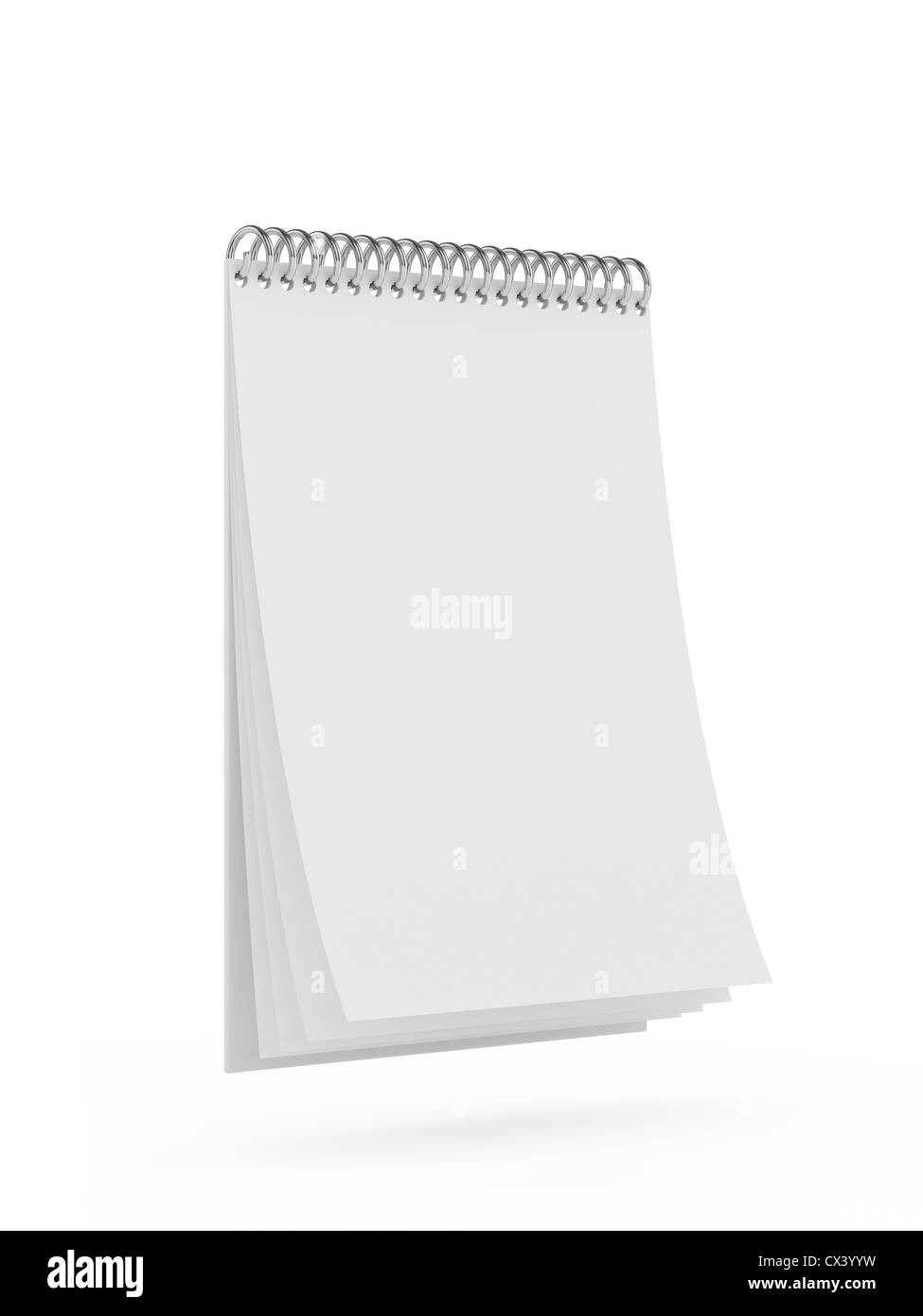 3d render of blank calendar isolated on white background Stock Photo ...