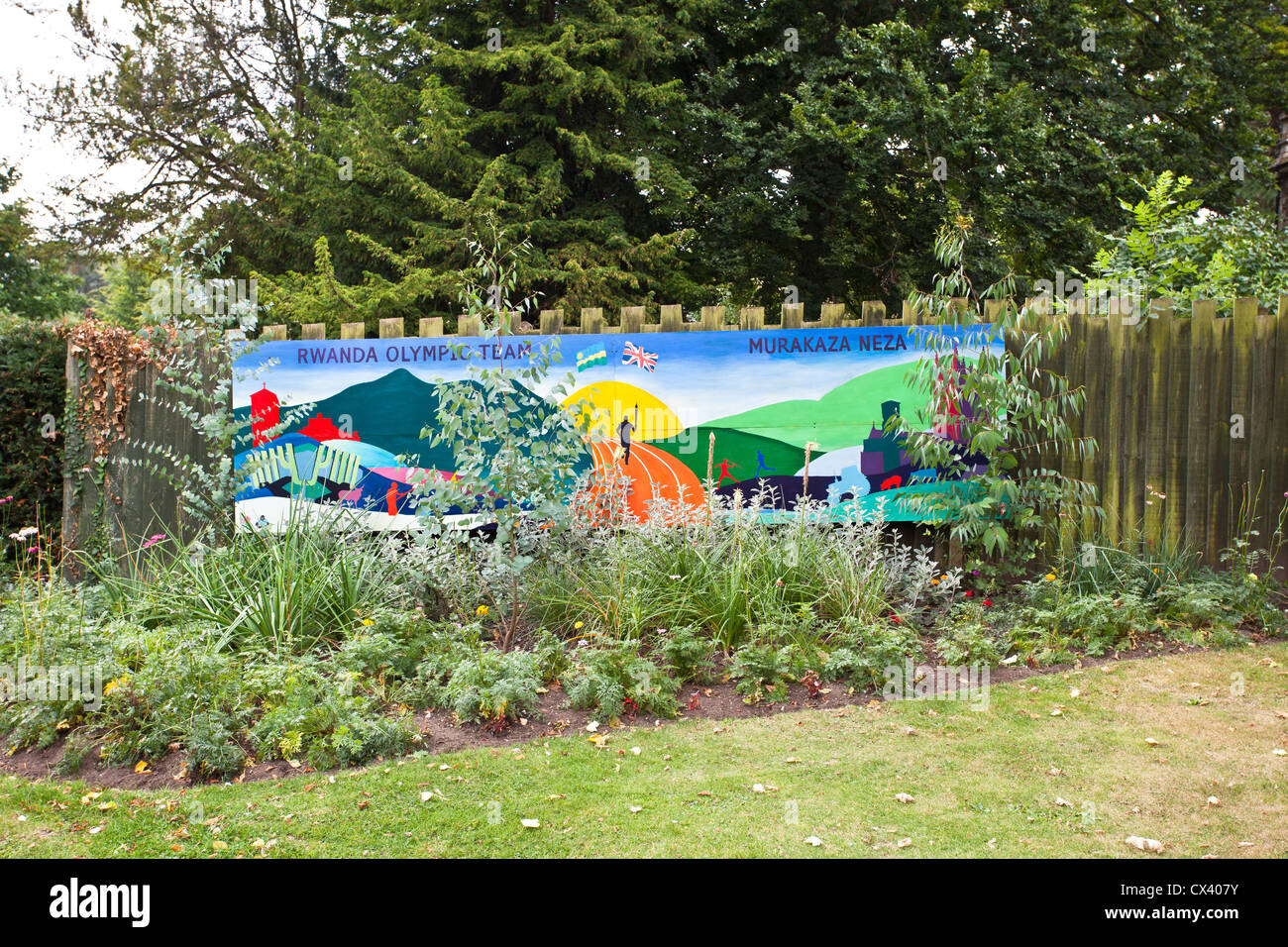 Bury St edmunds Abbey Gardens, September 2012- mural for Rwandan ...