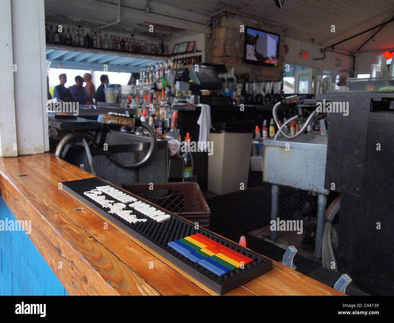 The Bar At The Ice Palace Disco In Cherry Grove Fire Island New York Usa August 15 12 C Katharine Andriotis Stock Photo Alamy